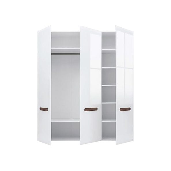 Dulap AZTECA TRIO, alb, cu 3 usi, 180x57x210 cm