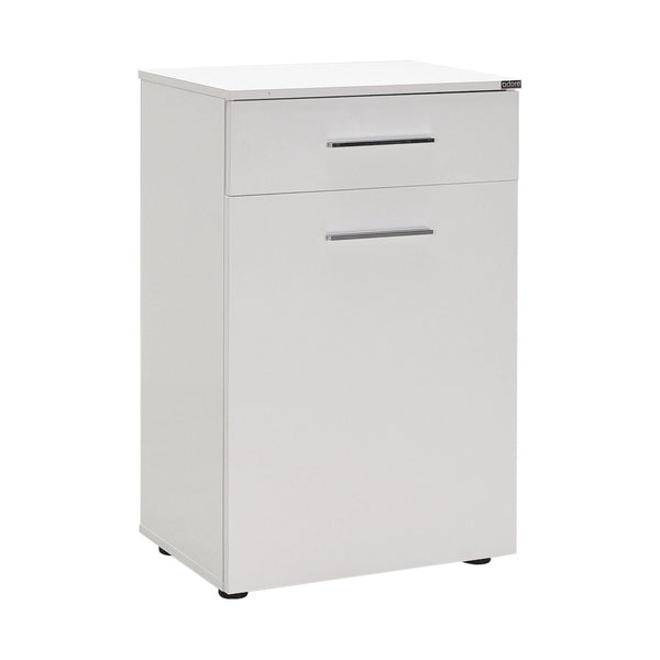 Dulap baie ADR-611-PP-1, alb, PAL melaminat, cu o usa si un sertar, 52x38x83 cm
