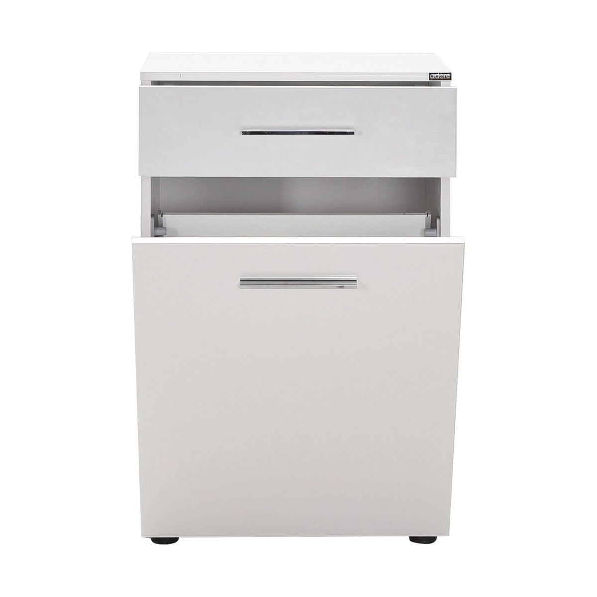 Dulap baie ADR-611-PP-1, alb, PAL melaminat, cu o usa si un sertar, 52x38x83 cm