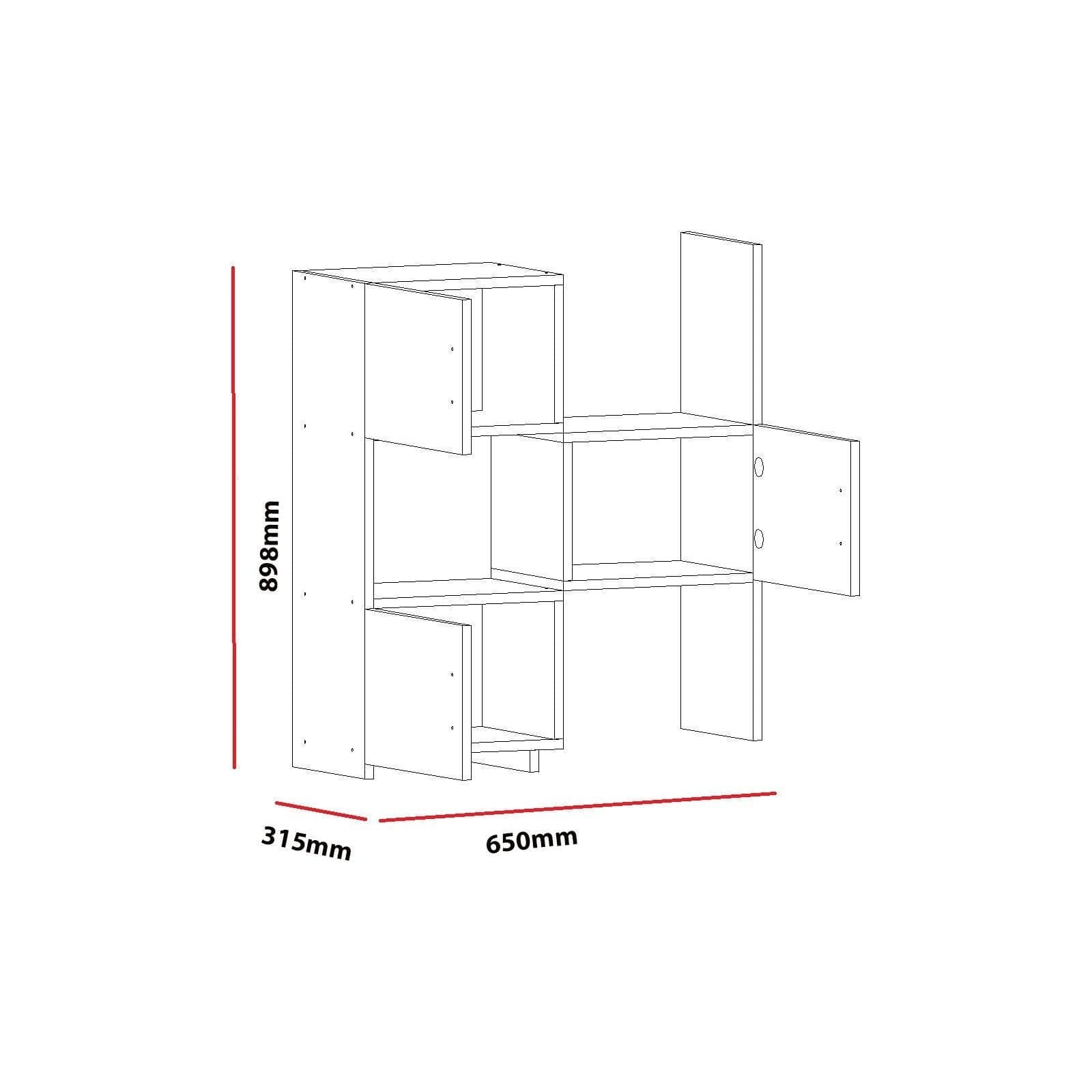 Dulap baie ANNA, alb, PAL melaminat, cu 3 usi, 65x32x90 cm