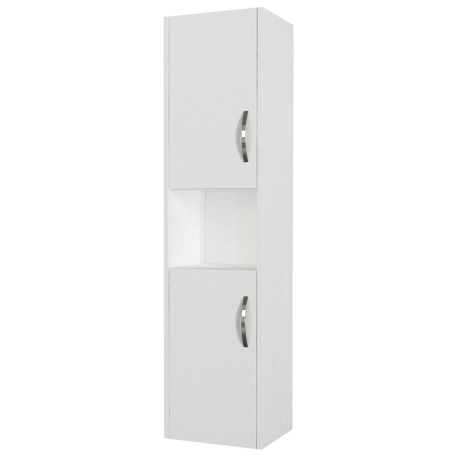 Dulap baie ASMA, alb, PAL melaminat, cu 2 usi, 35x30x140 cm
