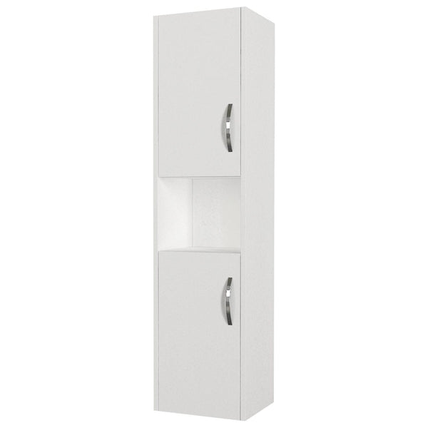 Dulap baie ASMA, alb, PAL melaminat, cu 2 usi, 35x30x140 cm