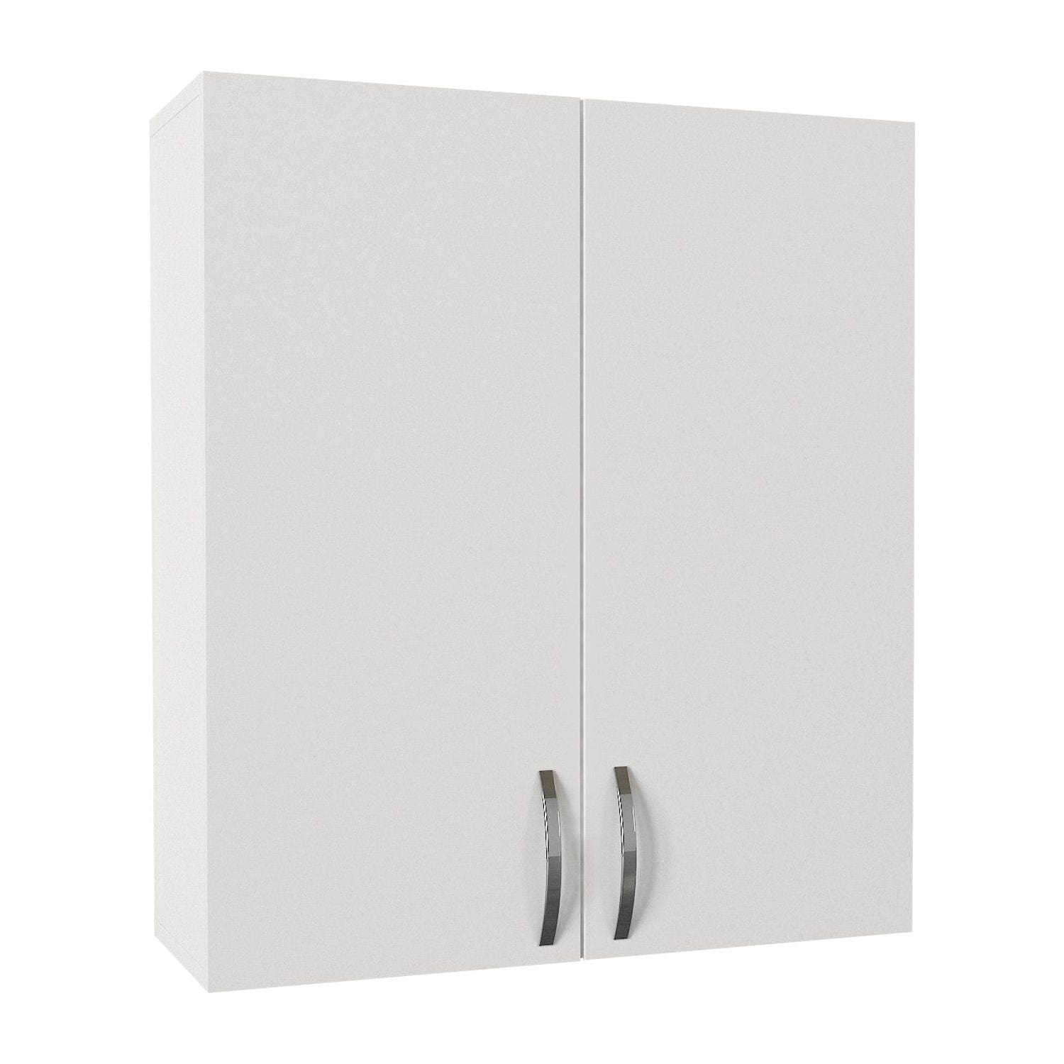 Dulap baie suspendat BENITO, alb, PAL melaminat, cu 2 usi, 70x27x80 cm