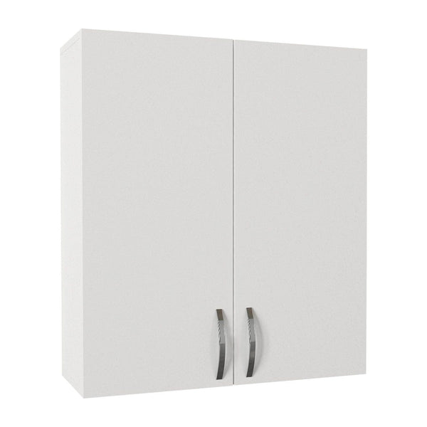 Dulap baie suspendat BENITO, alb, PAL melaminat, cu 2 usi, 70x27x80 cm