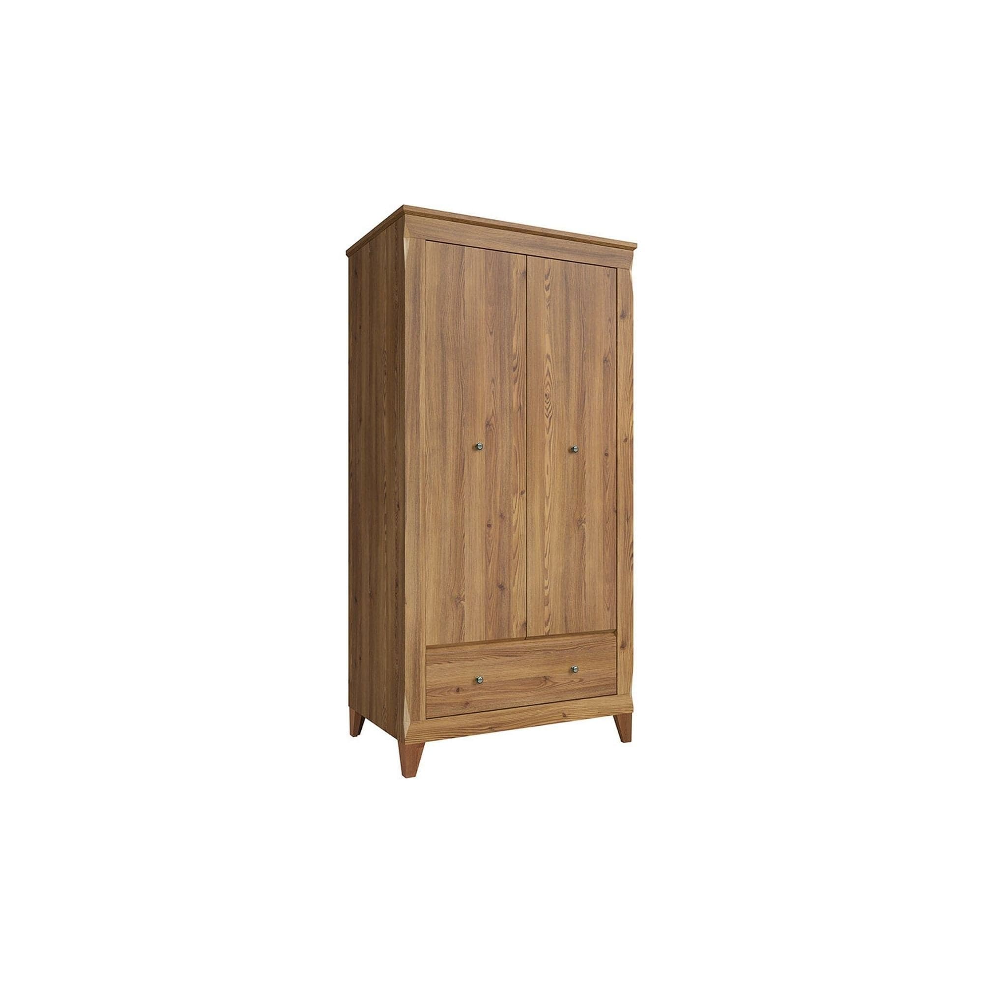Dulap BERGEN, stejar zada Sibiu, PAL, cu 2 usi si un sertar, 102x63x202 cm