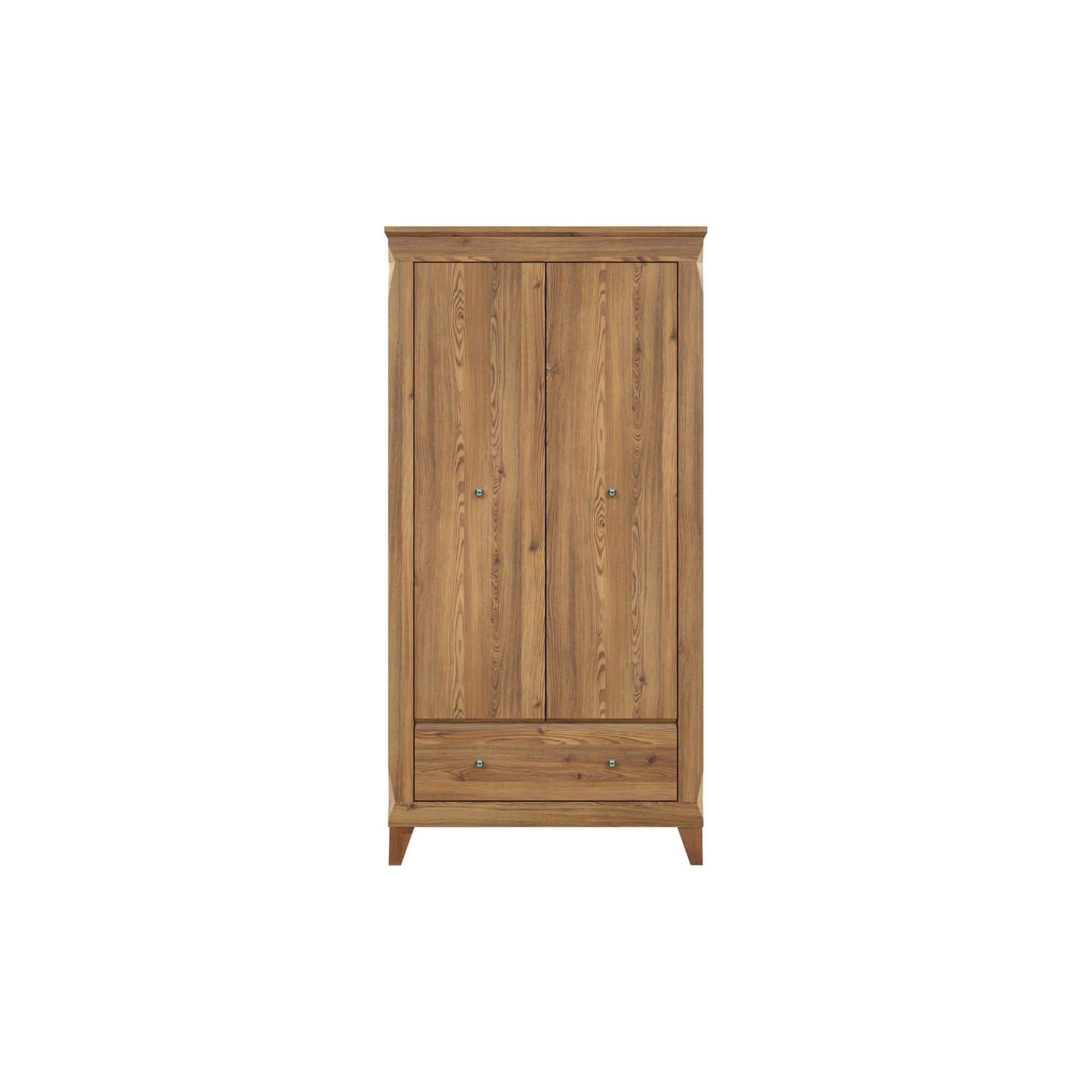 Dulap BERGEN, stejar zada Sibiu, PAL, cu 2 usi si un sertar, 102x63x202 cm
