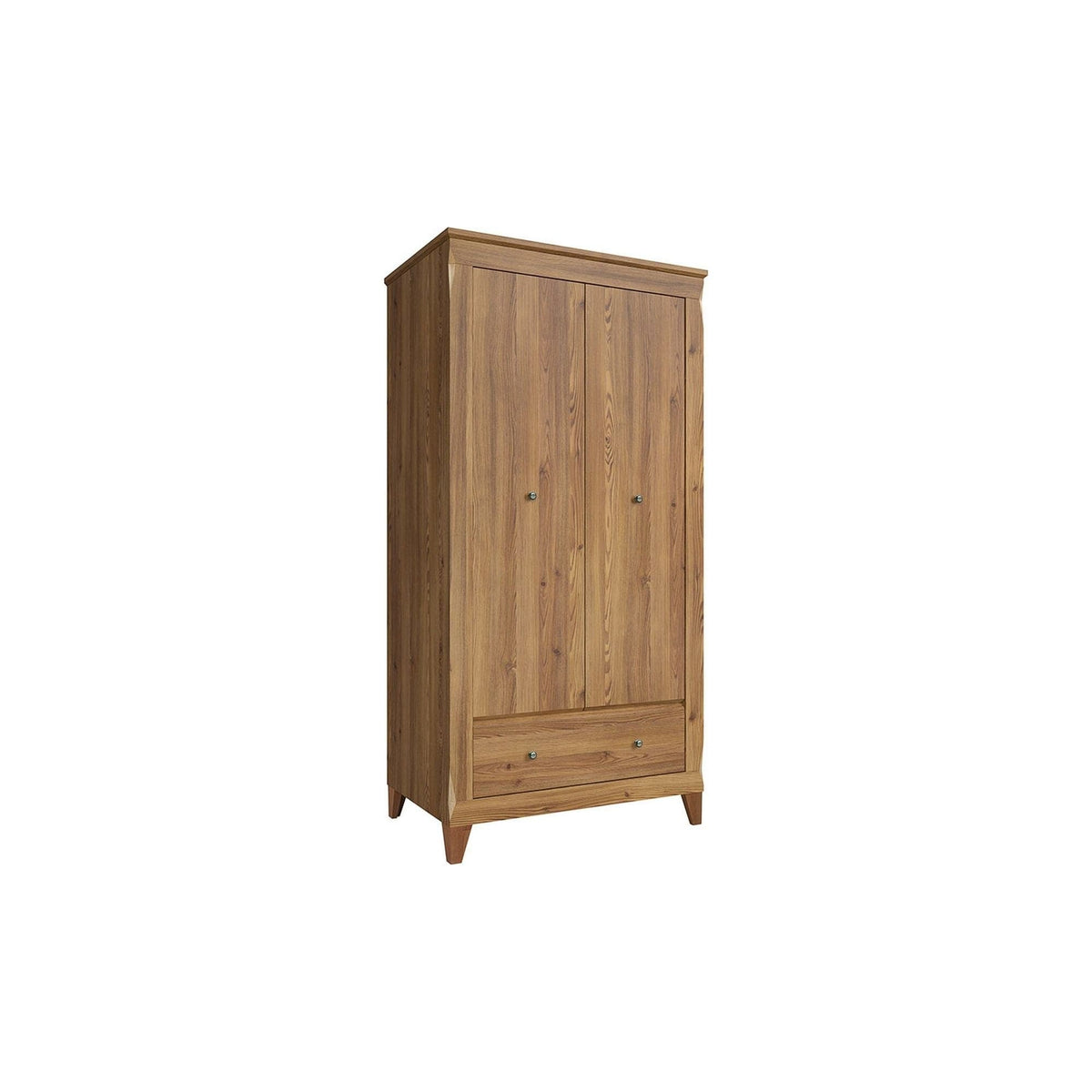 Dulap BERGEN, stejar zada Sibiu, PAL, cu 2 usi si un sertar, 102x63x202 cm