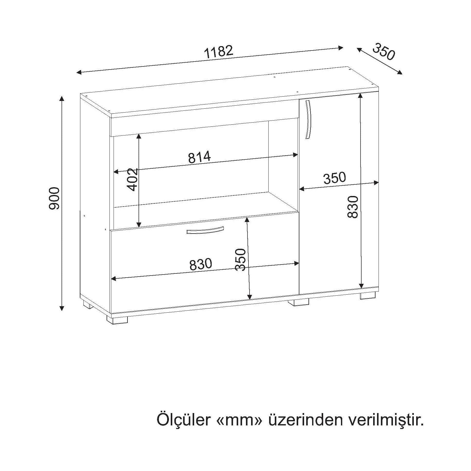 Dulap bucatarie CHARLOTTA, stejar/alb, PAL melaminat, 118x35x90 cm