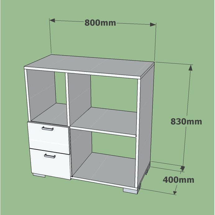 Dulap bucatarie ECE, alb, PAL melaminat, 80x40x83 cm