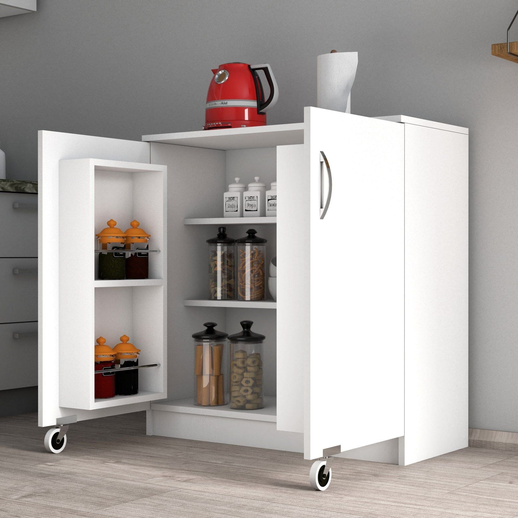Dulap bucatarie ERC0201, alb, PAL melaminat, 90x38x92 cm