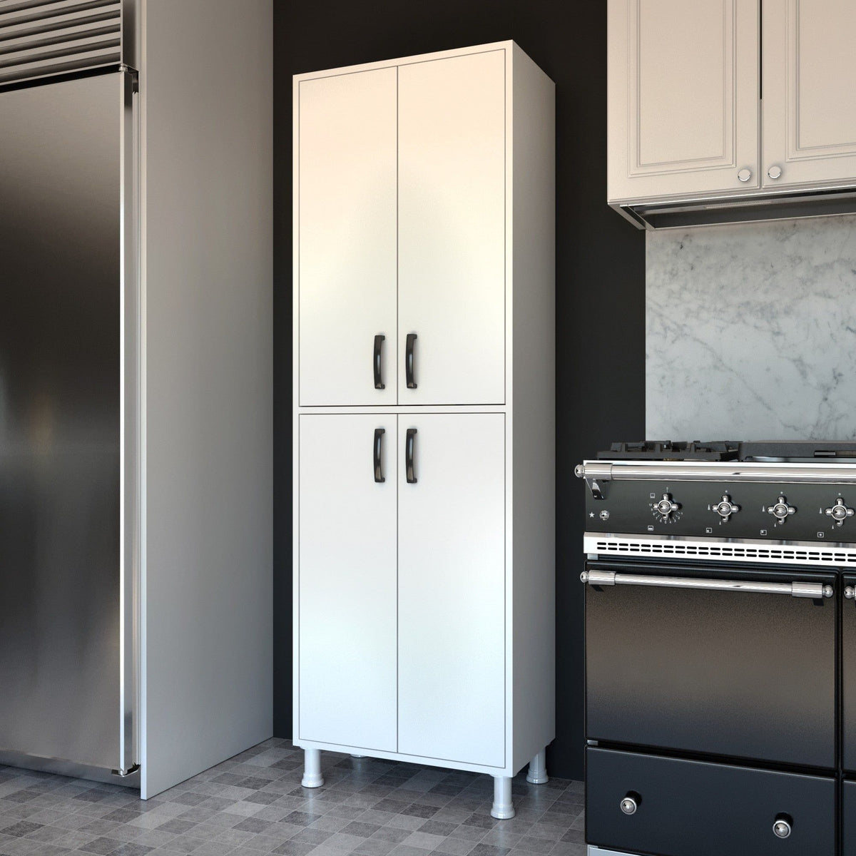 Dulap bucatarie M4-1103, alb, PAL melaminat, 63x36x191 cm