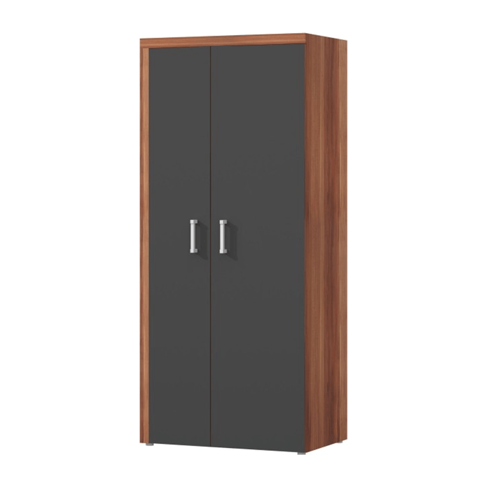 Dulap CHERIS 1, cires/gri grafit, DTD laminat, cu 2 usi, 90x55x203 cm