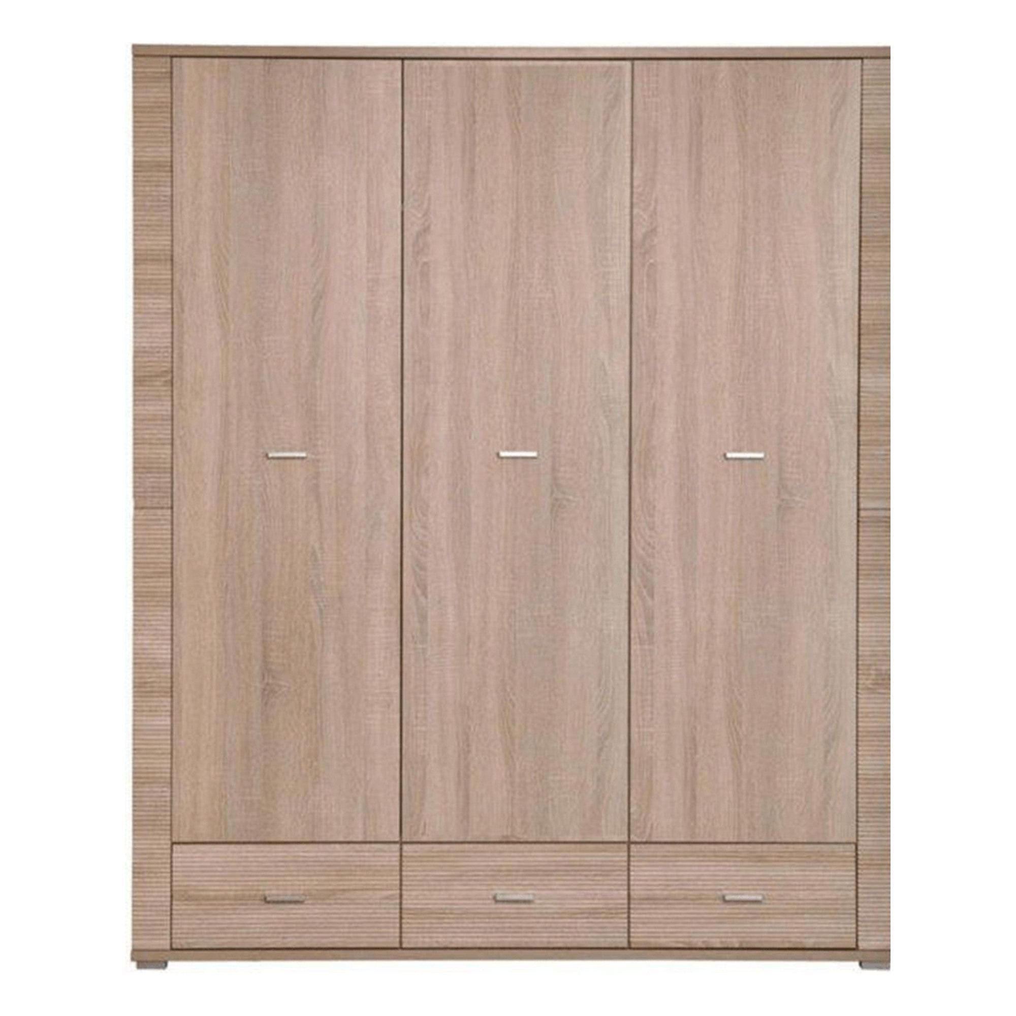Dulap GRAND tip 1, stejar sonoma, PAL laminat, cu 3 usi si 3 sertare, 161x55x190 cm