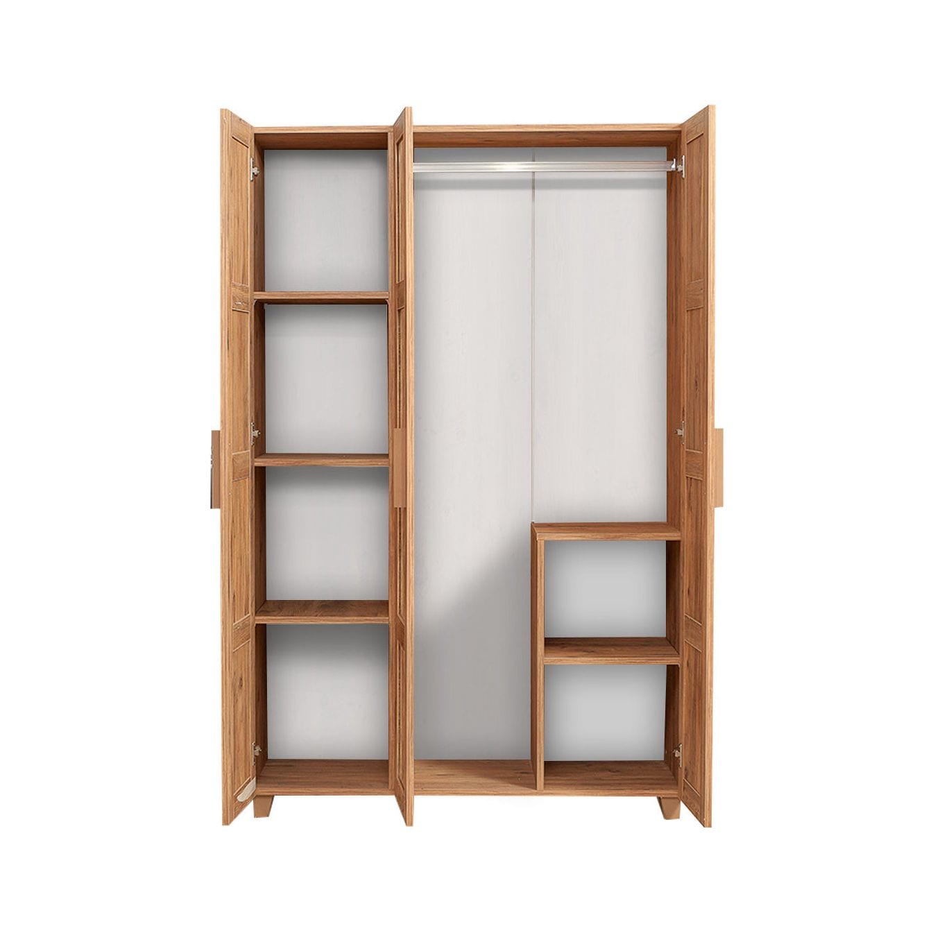 Dulap HEDERA 2, stejar auriu, PAL melaminat, cu 3 usi, 120x48x189 cm