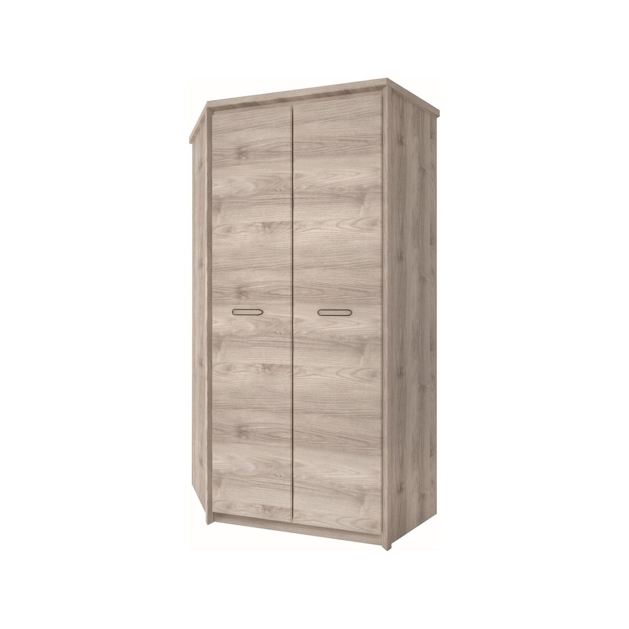 Dulap JAZZ, stejar, PAL laminat, cu 2 usi, 101x101x210 cm