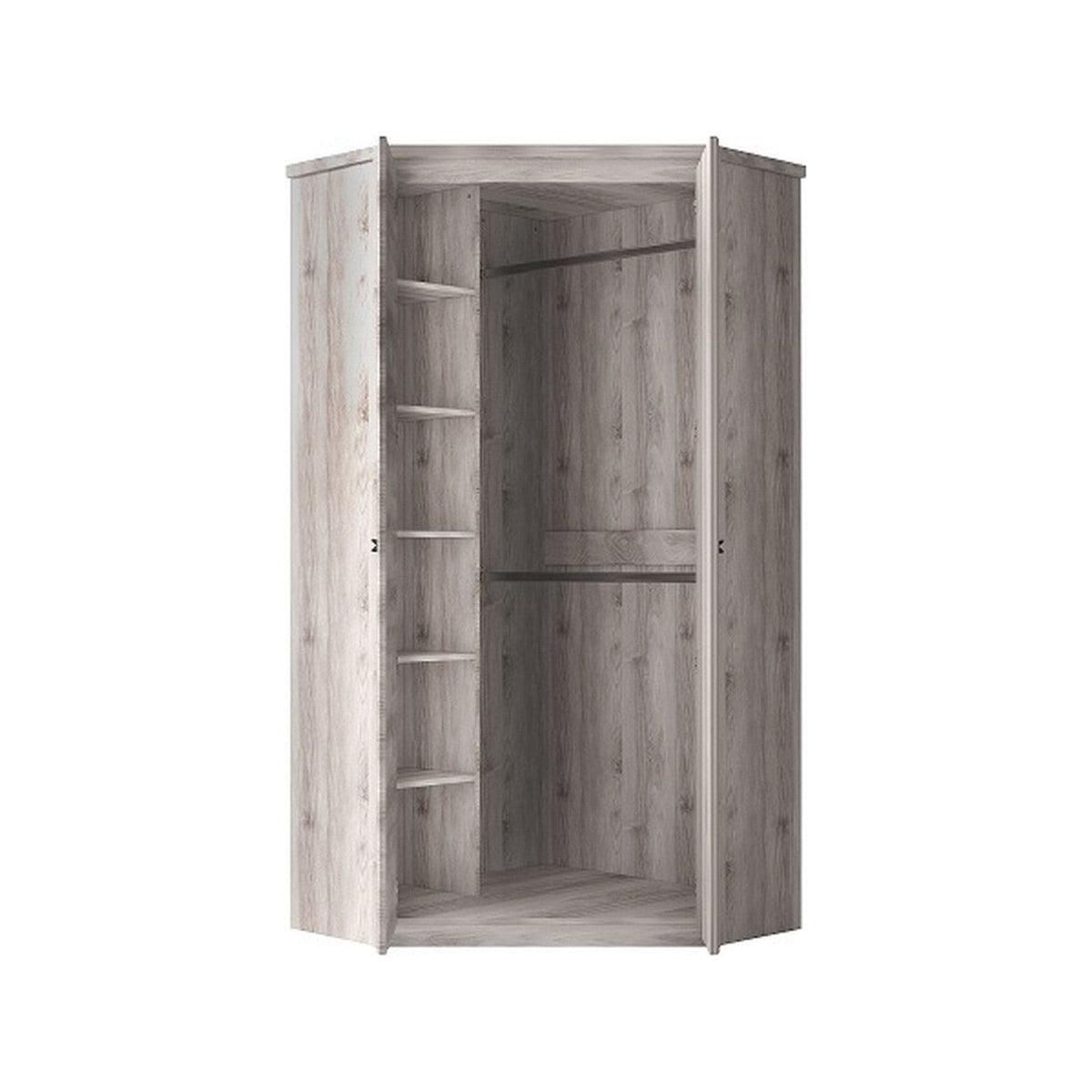 Dulap JAZZ, stejar, PAL laminat, cu 2 usi, 101x101x210 cm