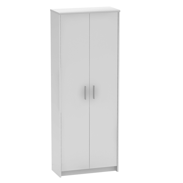 Dulap JOHAN 2 NEW 05, alb, DTD laminat, cu 2 usi, 73x34x186 cm