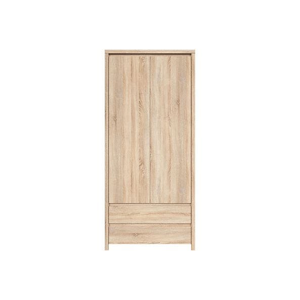 Dulap KASPIAN, stejar sonoma, PAL, cu 2 usi si 2 sertare, 90x41x201 cm