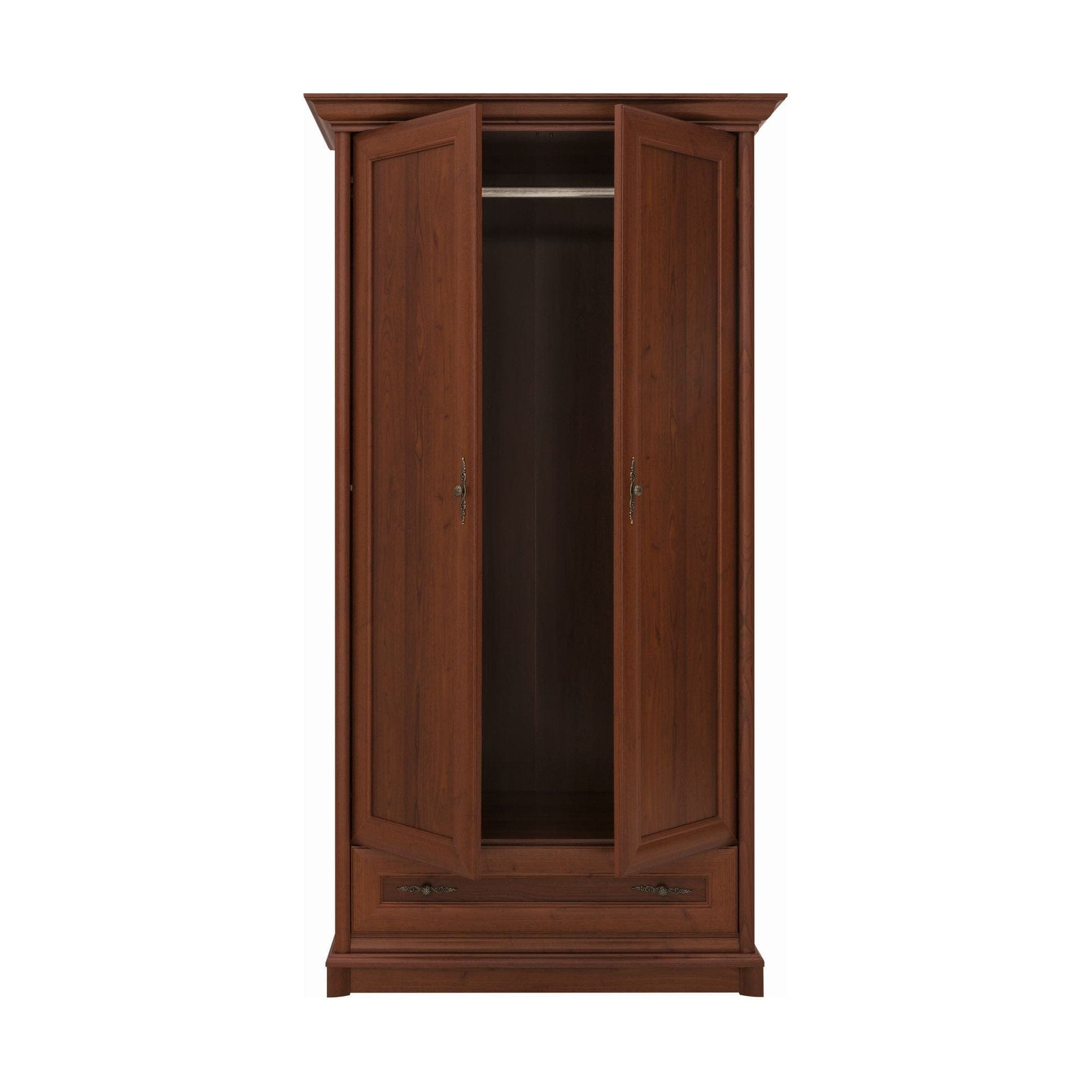 Dulap KENT, castan, PAL, cu 2 usi si un sertar, 110x66x205 cm