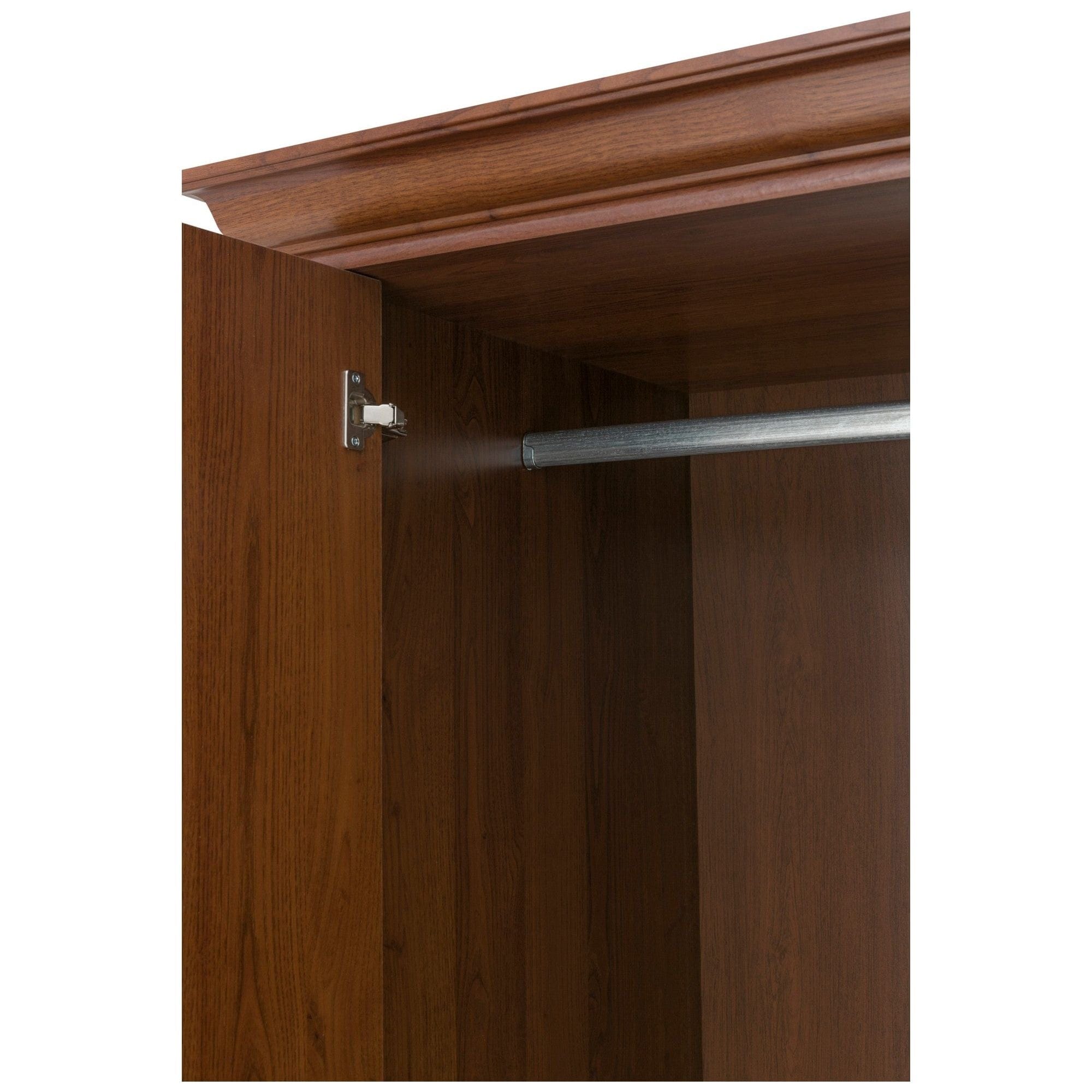 Dulap KENT, castan, PAL, cu 2 usi si un sertar, 110x66x205 cm