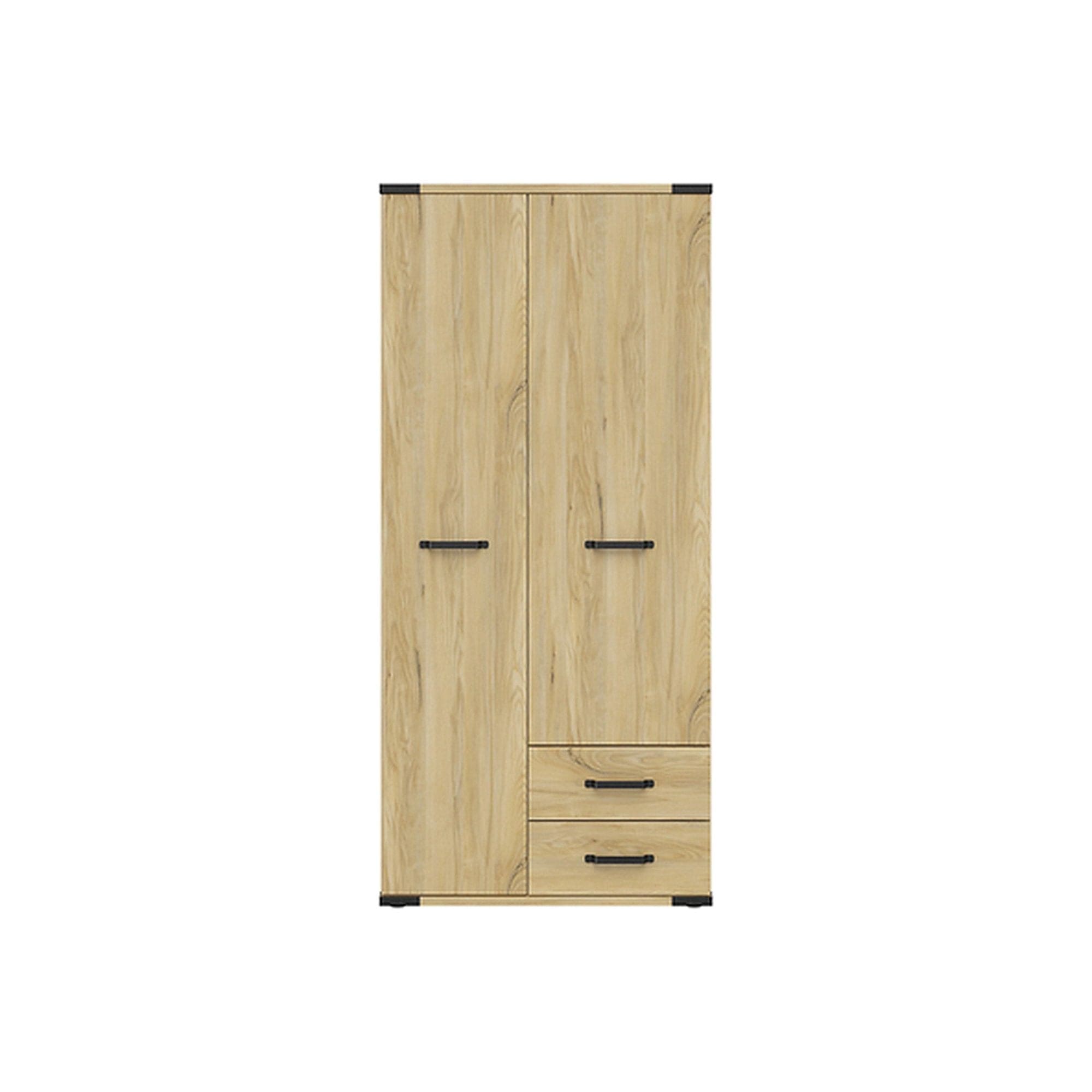 Dulap LARA, stejar, PAL, cu 2 usi si 2 sertare, 90x56x198 cm