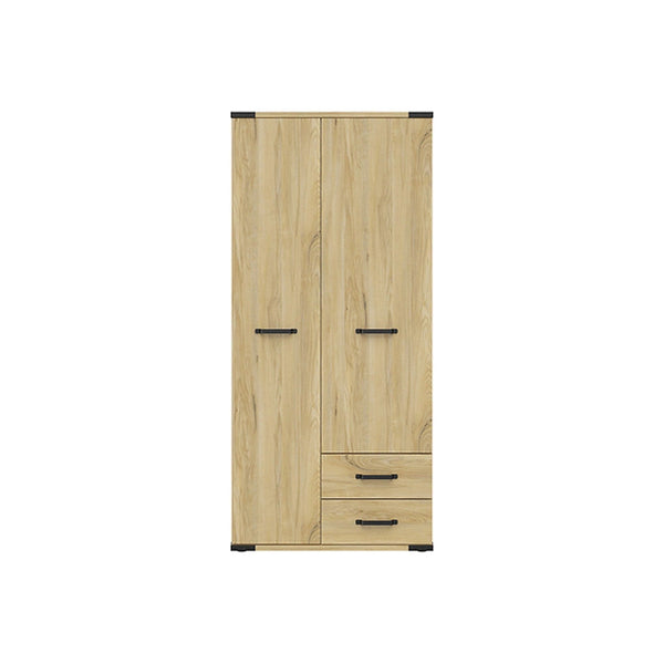 Dulap LARA, stejar, PAL, cu 2 usi si 2 sertare, 90x56x198 cm