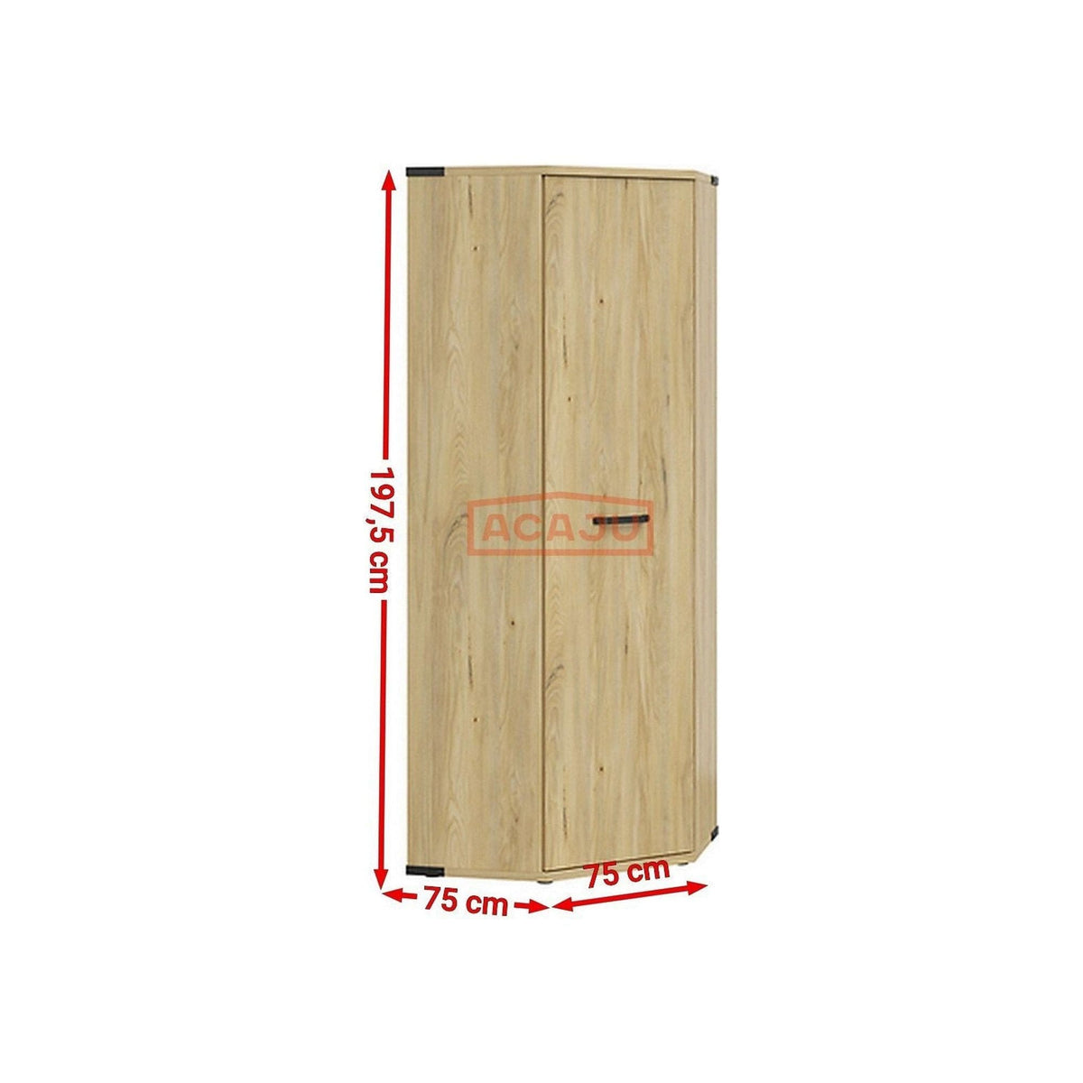 Dulap LARA, stejar, PAL, cu o usa, 75x75x198 cm