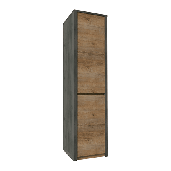 Dulap MONTANA S1D, stejar lefkas inchis/gri, PAL melamina, cu o usa, 50x43x197 cm