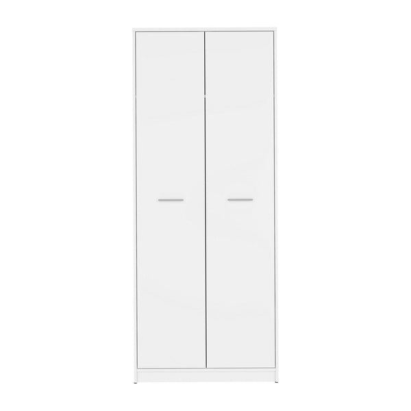 Dulap NEPO PLUS, alb, PAL laminat, cu 2 usi, 80x55x197 cm
