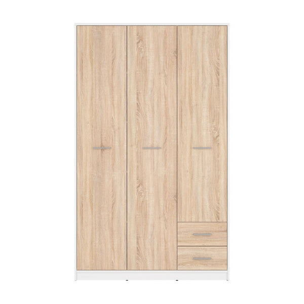 Dulap NEPO PLUS, stejar sonoma/alb, PAL, 119x55x197 cm