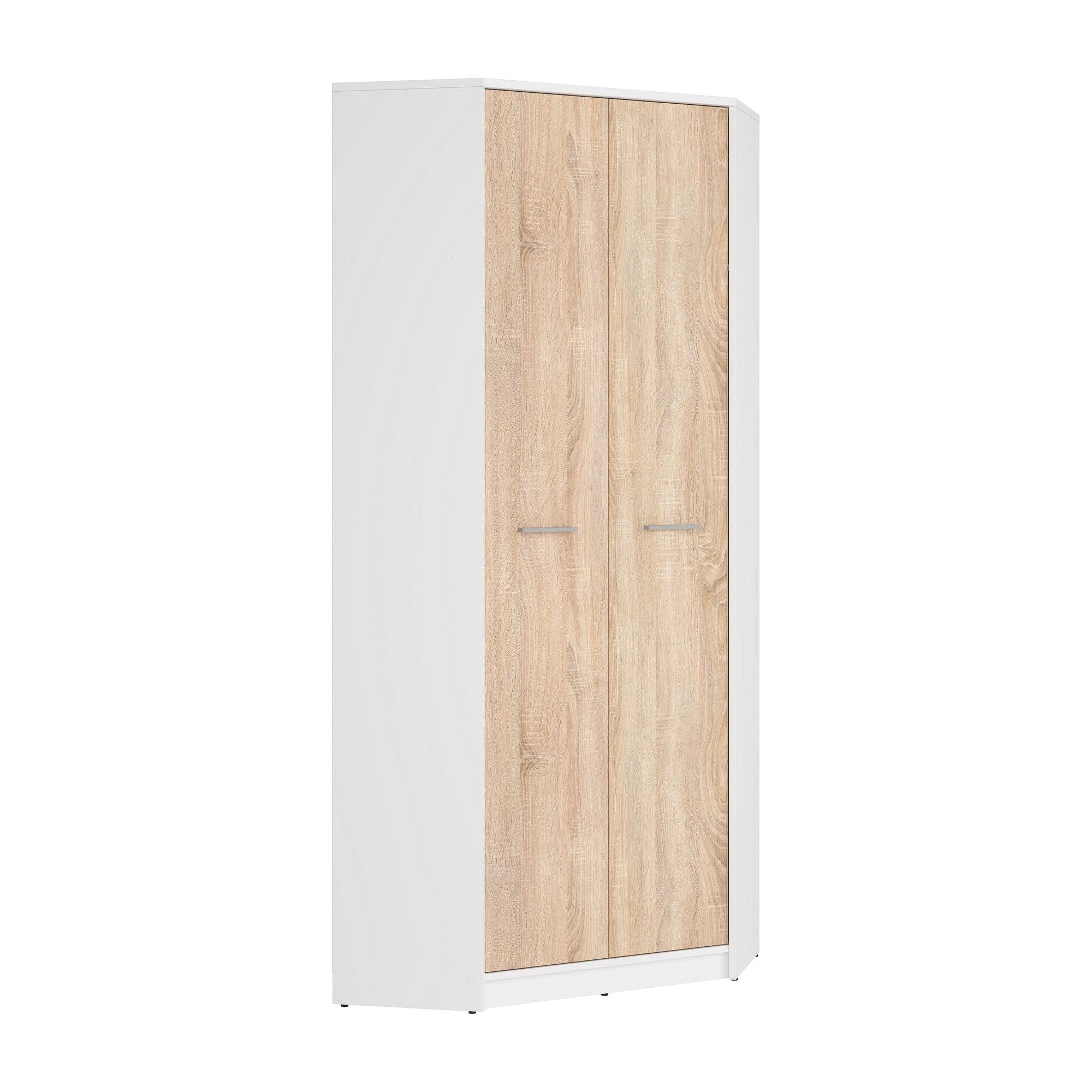 Dulap NEPO PLUS, stejar sonoma/alb, PAL, 80x80x197 cm | Acaju.ro✔️