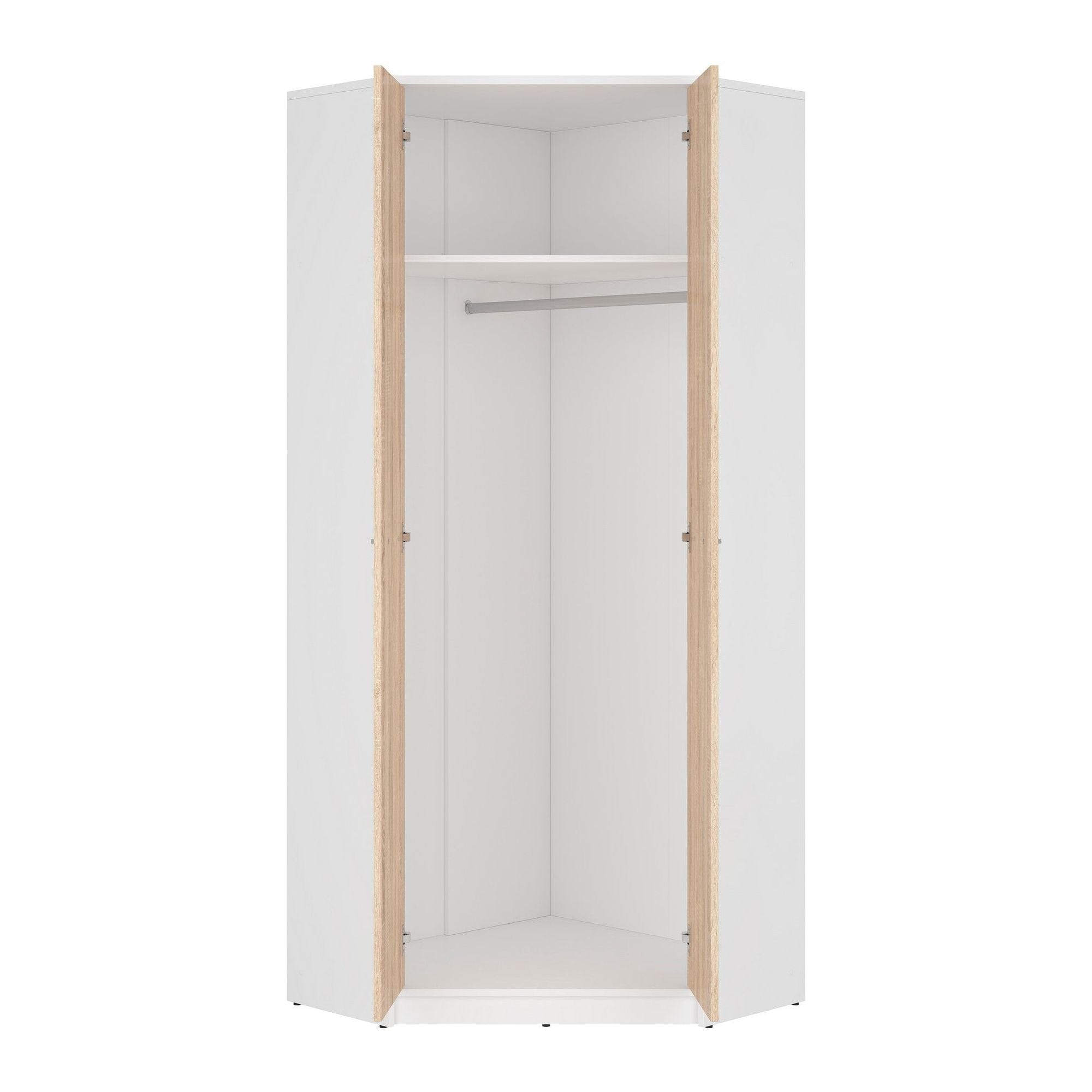 Dulap NEPO PLUS, stejar sonoma/alb, PAL, 80x80x197 cm
