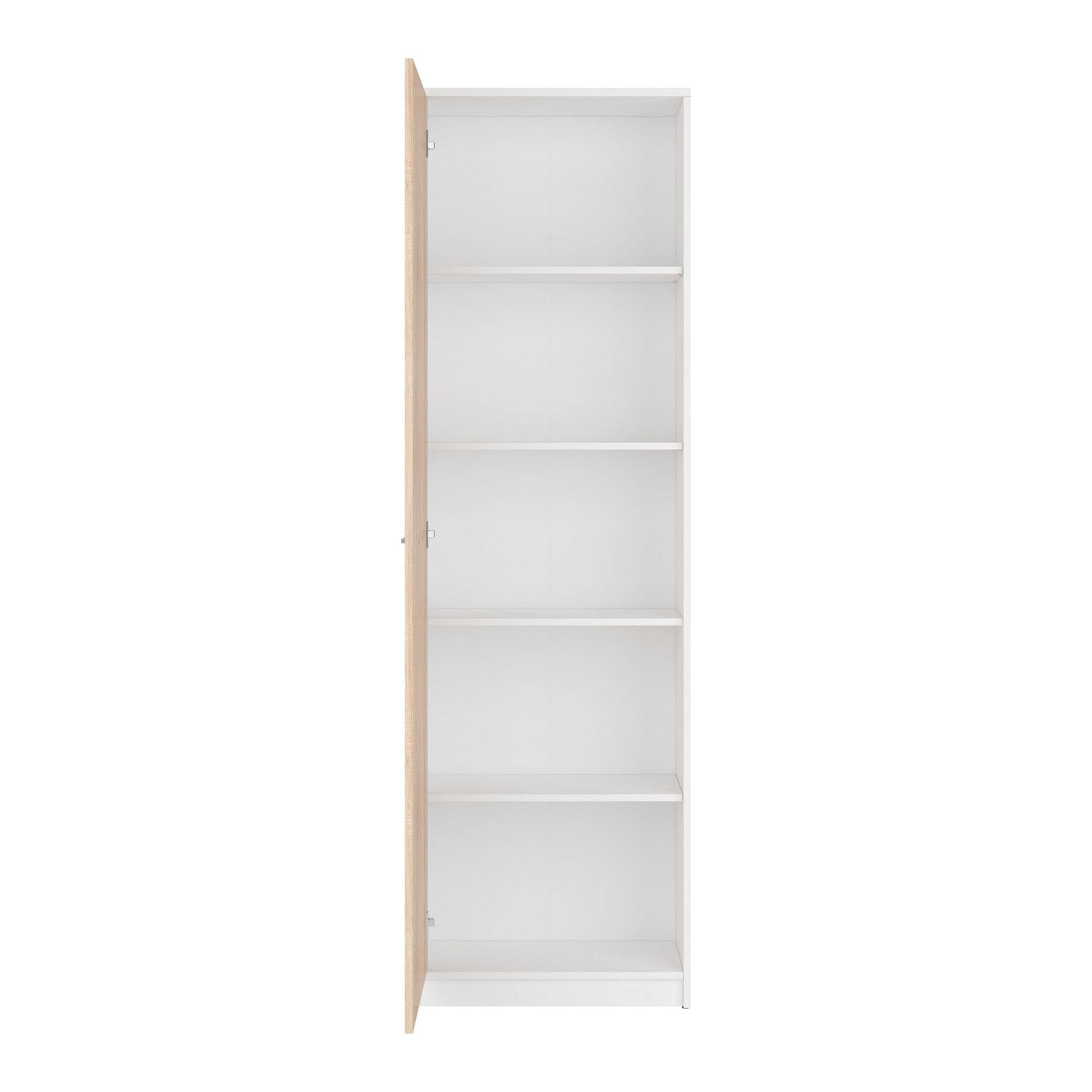 Dulap NEPO PLUS, stejar sonoma/alb, PAL, cu o usa, 60x34x197 cm