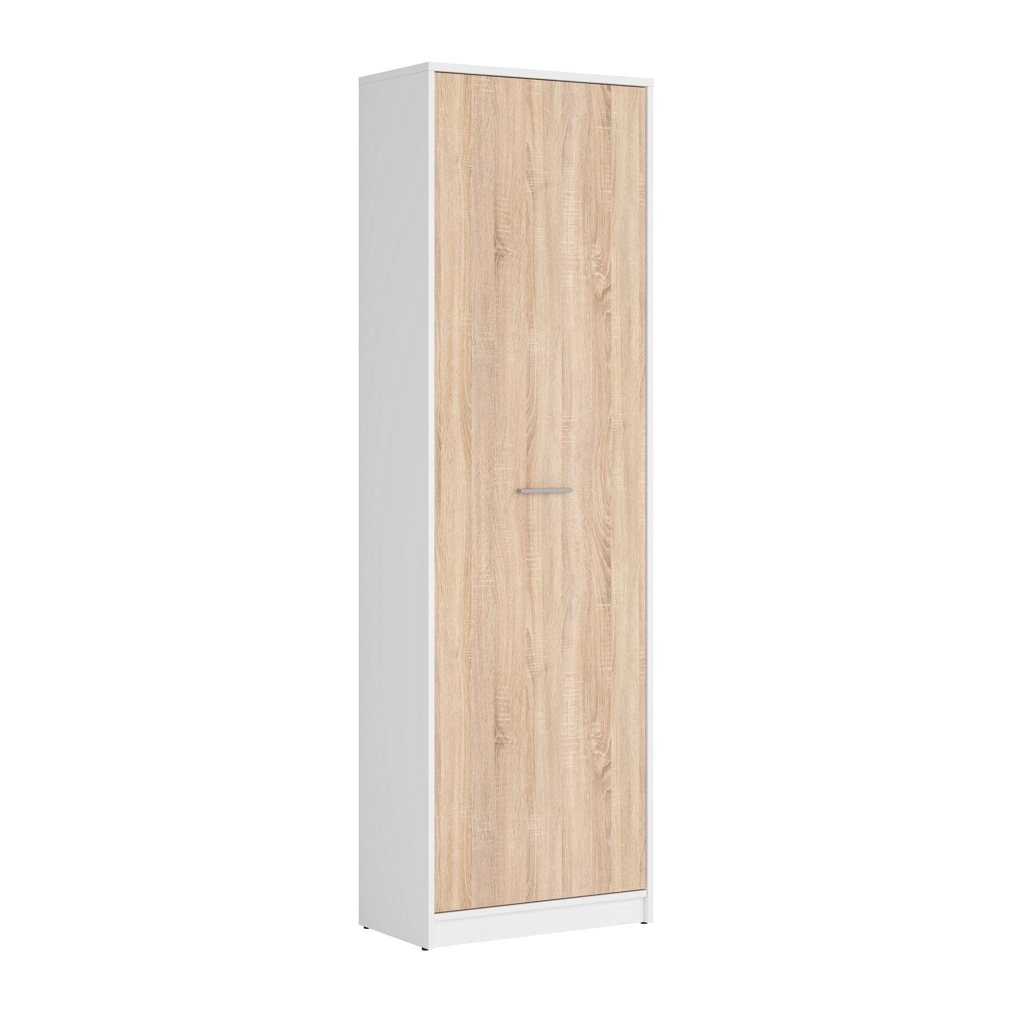 Dulap NEPO PLUS, stejar sonoma/alb, PAL, cu o usa, 60x34x197 cm