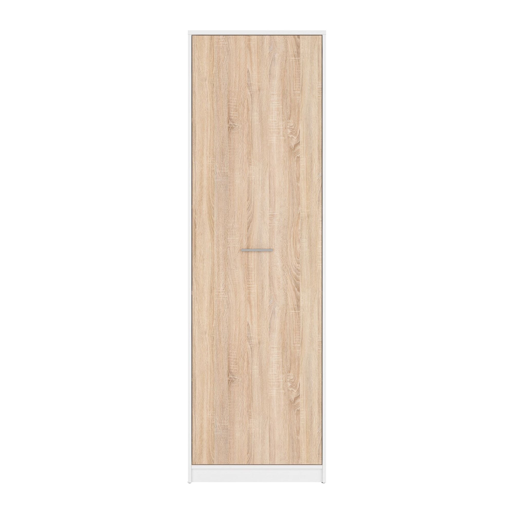 Dulap NEPO PLUS, stejar sonoma/alb, PAL, cu o usa, 60x34x197 cm