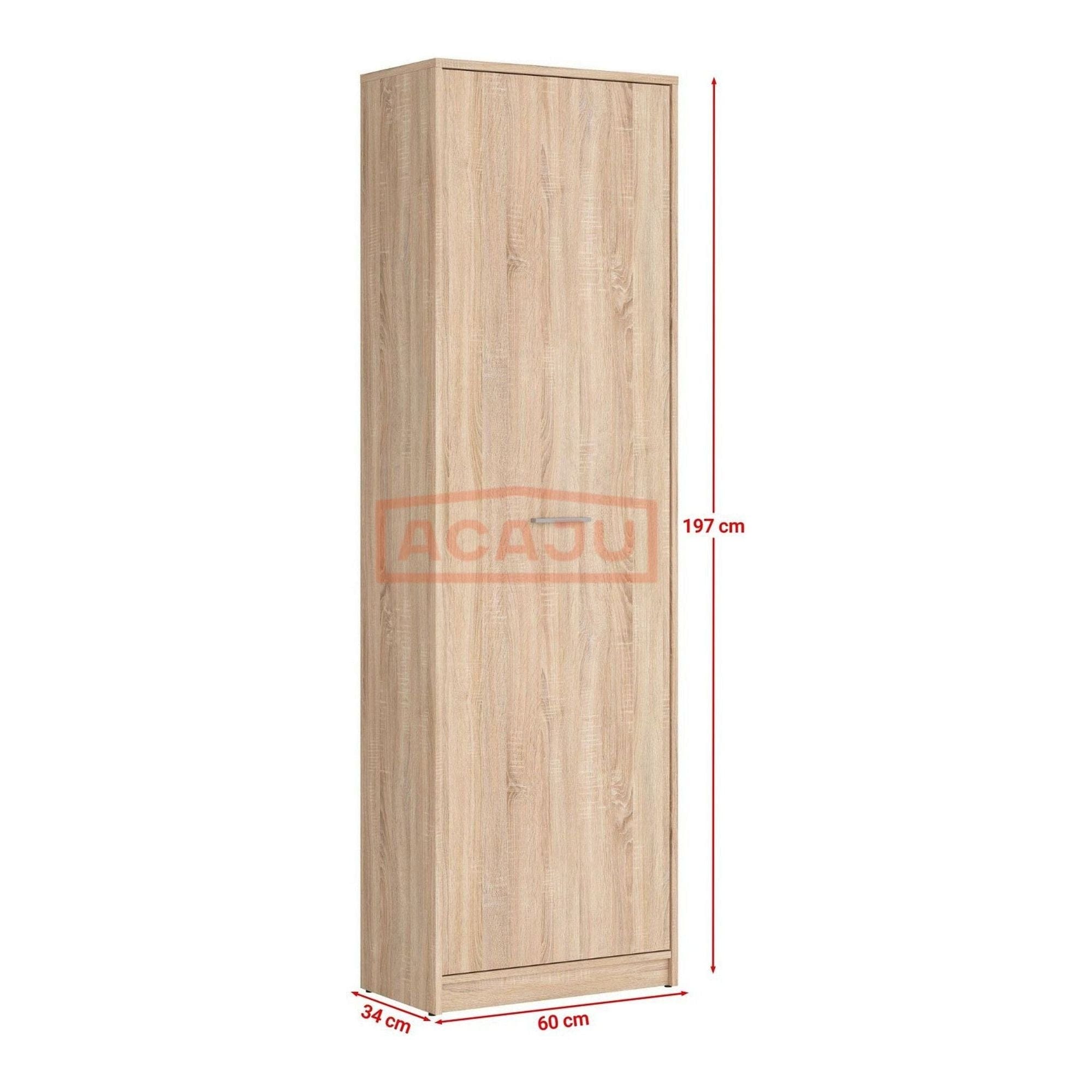 Dulap NEPO PLUS, stejar sonoma, PAL, cu o usa, 60x34x197 cm