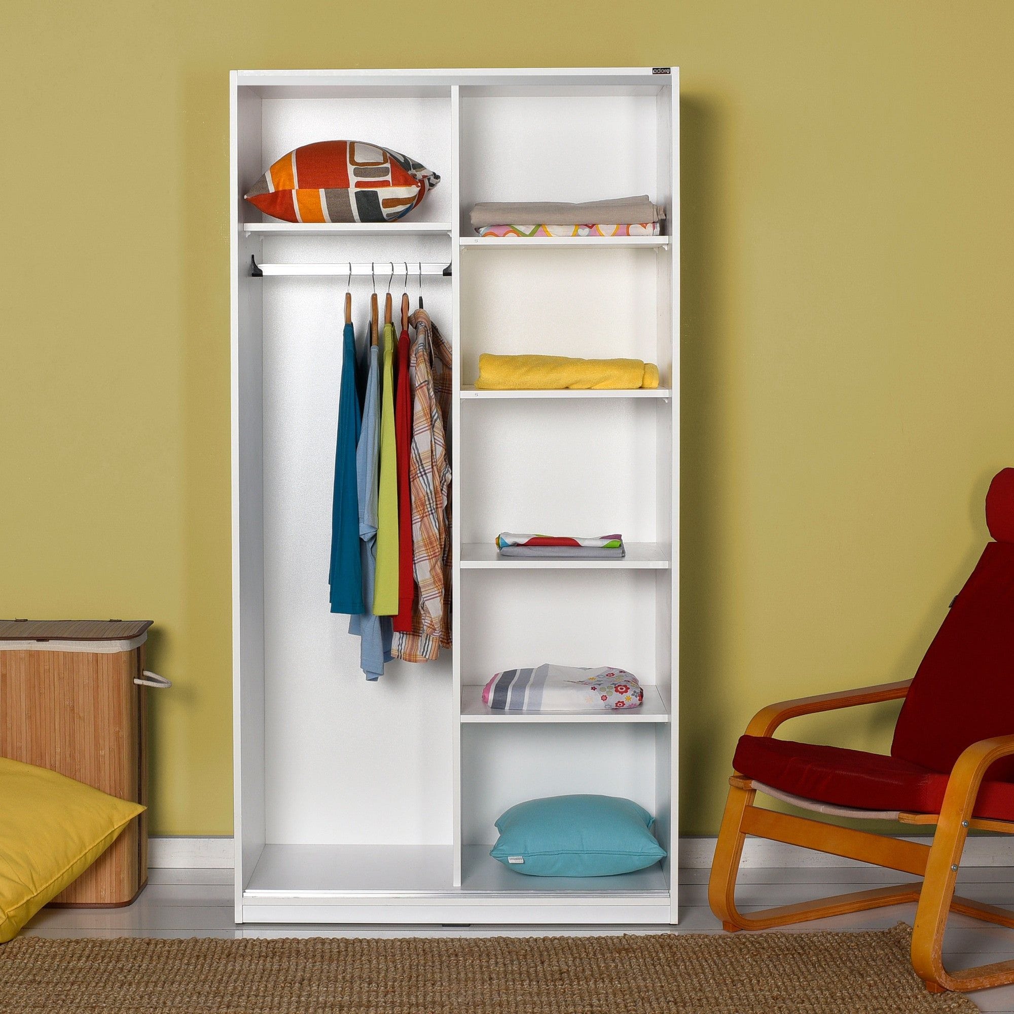 Dulap SWD-436-BB-2, alb, PAL melaminat, cu 2 usi, 94x52x182 cm