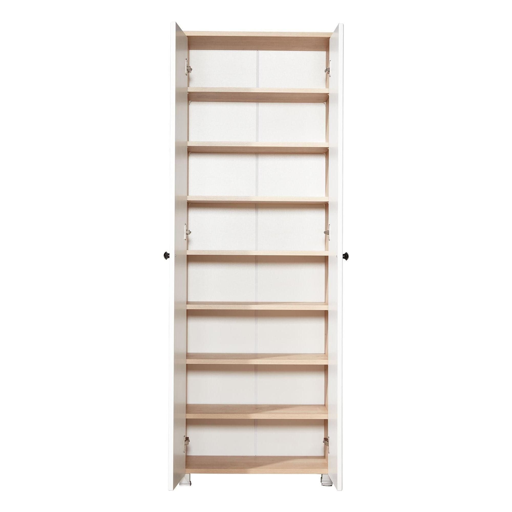 Dulap TUVALLE 037, alb/stejar, PAL melaminat, cu 2 usi, 60x30x175 cm