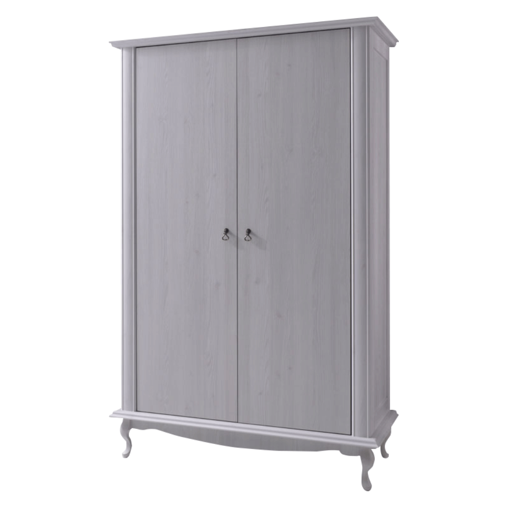 Dulap VILAR DA1, gri, DTD laminat, cu 2 usi, 125x57x196 cm