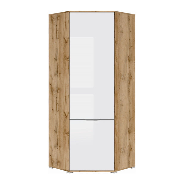 Dulap ZELE, alb/stejar sonoma, PAL, cu 2 usi, 78x78x195 cm