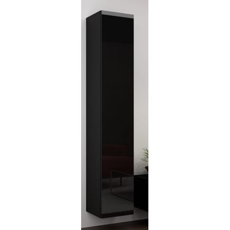 Dulap suspendat modern Vigo 180, negru, 40x30x180 cm