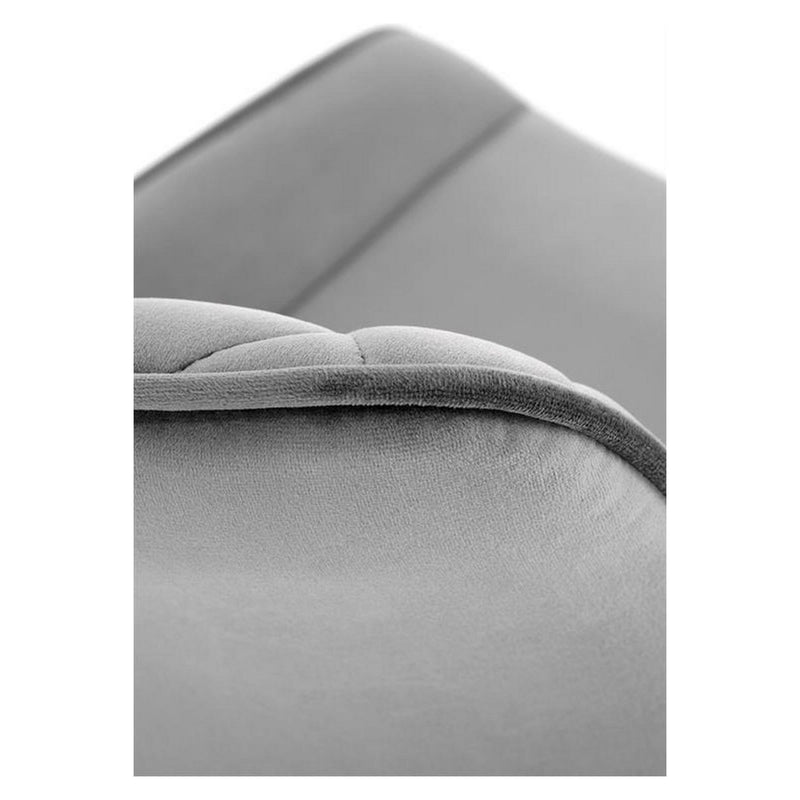 Scaun tapitat K520, gri/negru, stofa catifelata, rotativ, 45x63x80 cm