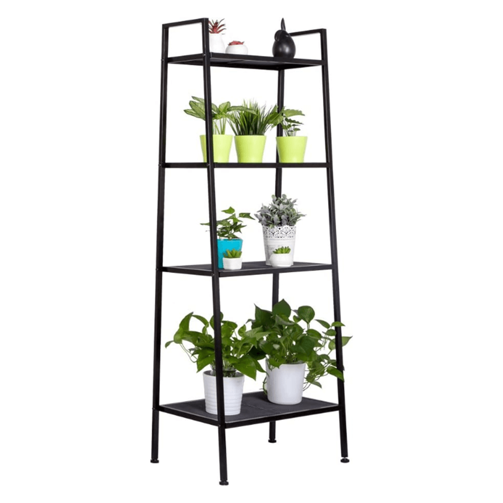 Etajera ALDEA, negru, metal, 60x35x148 cm