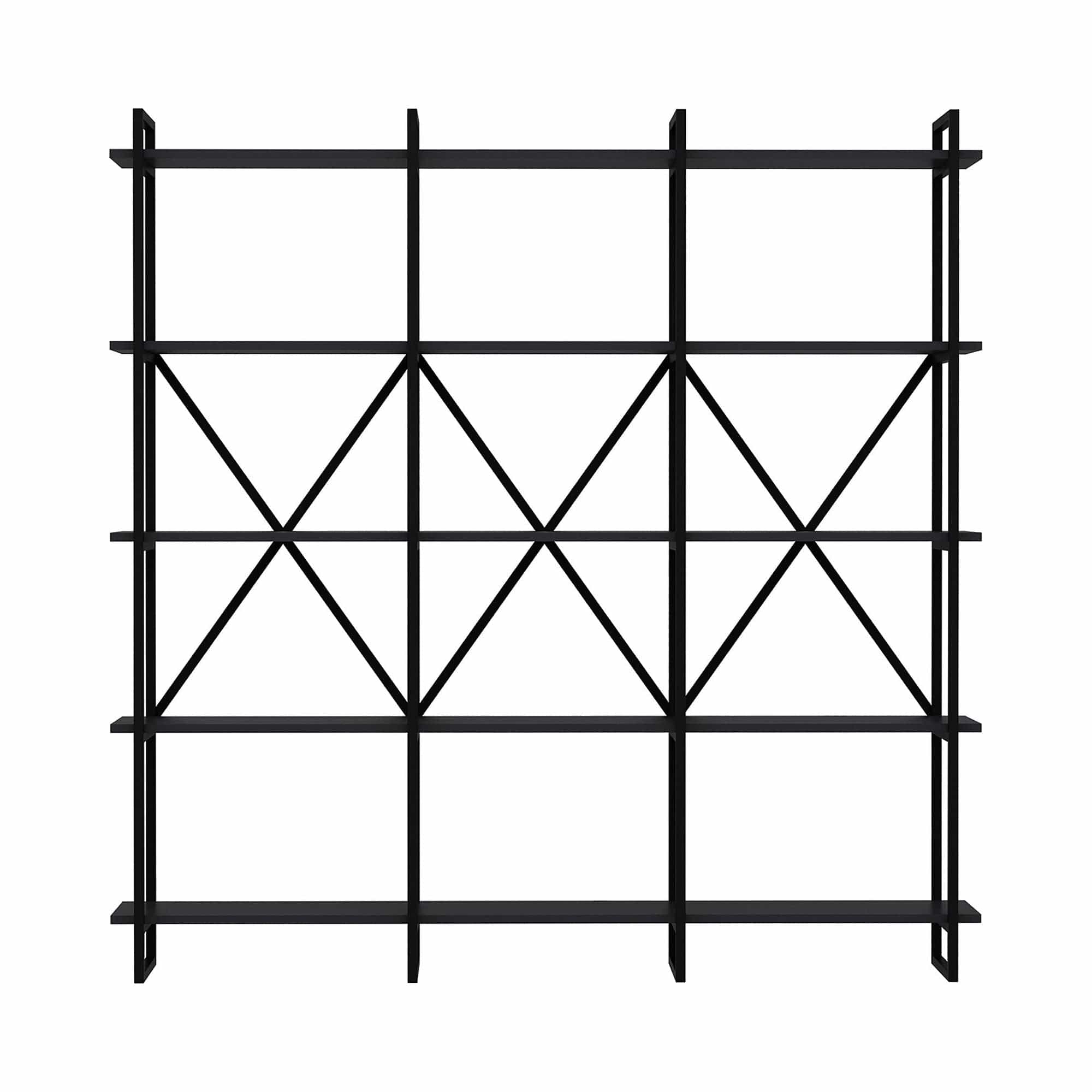 Etajera ELSON 1800, negru, PAL melaminat, 180x34x180 cm