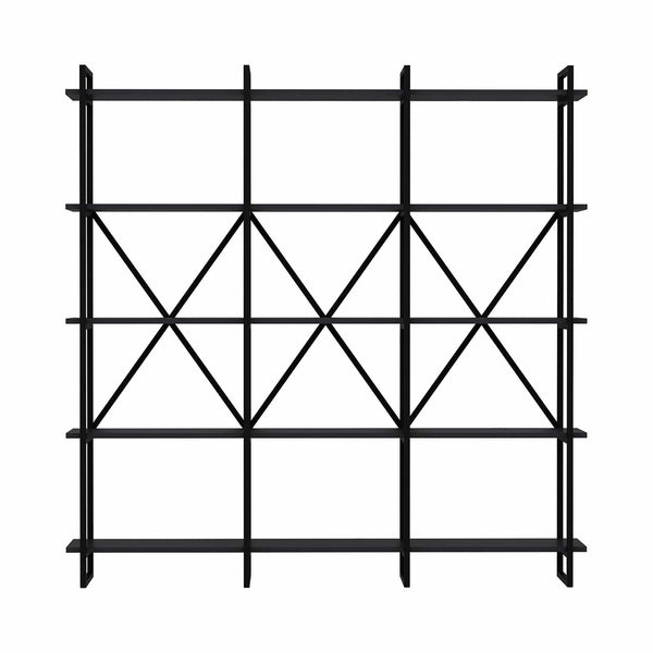 Etajera ELSON 1800, negru, PAL melaminat, 180x34x180 cm