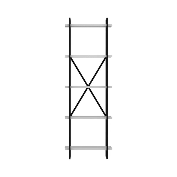 Etajera ELSTON 600, negru/alb, PAL melaminat, 60x34x180 cm