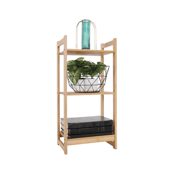 Etajera IMPEROR TIP 1, stejar natural, bambus lacuit, 35x25x73 cm
