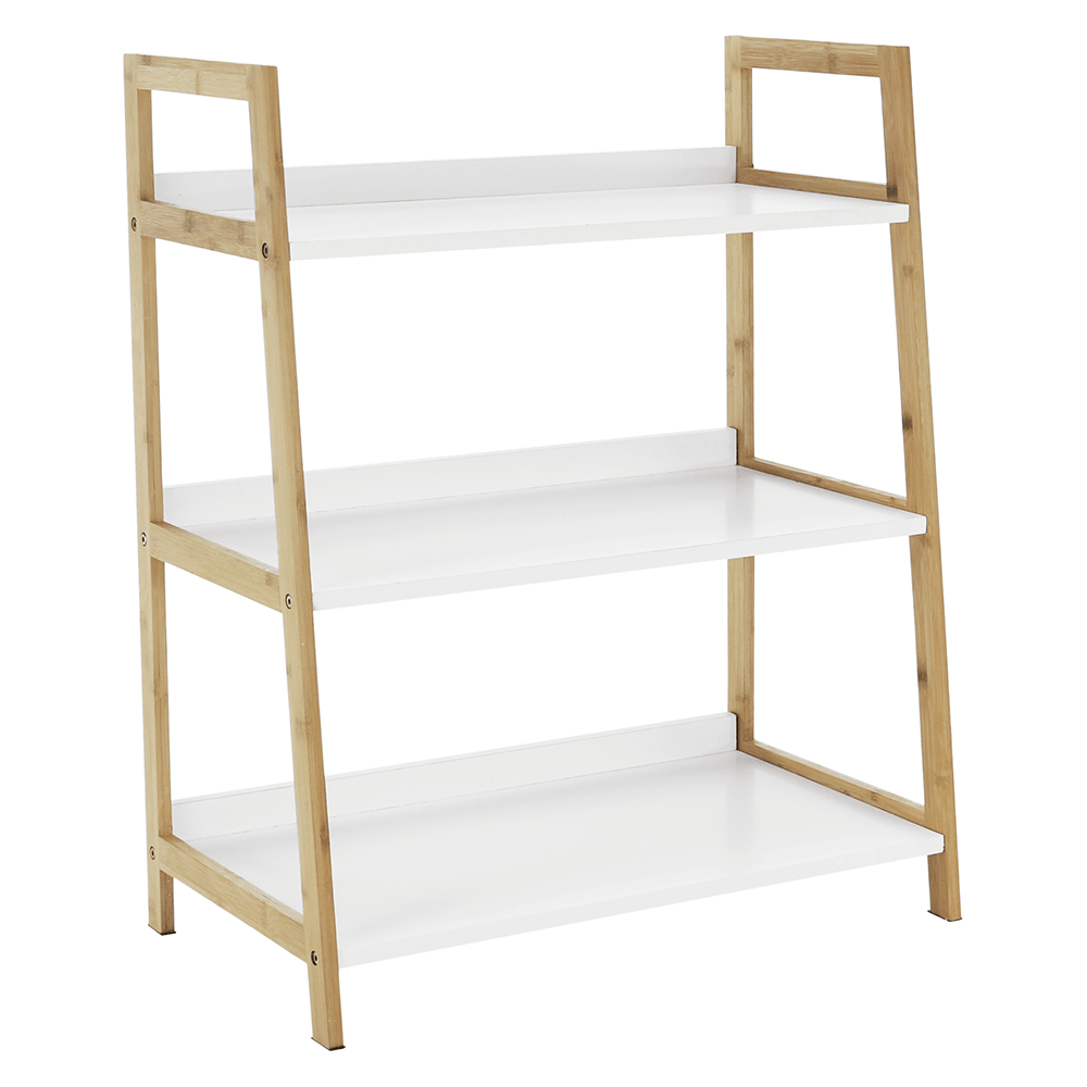 Etajera KOEN TYP 1, alb/stejar natural, 63x36x78 cm