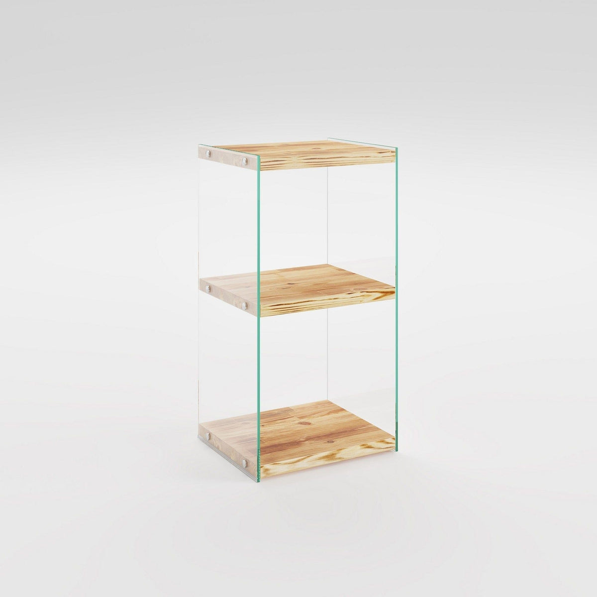 Etajera NIAGARA R302, pin, lemn de pin/sticla, 40x35x80 cm
