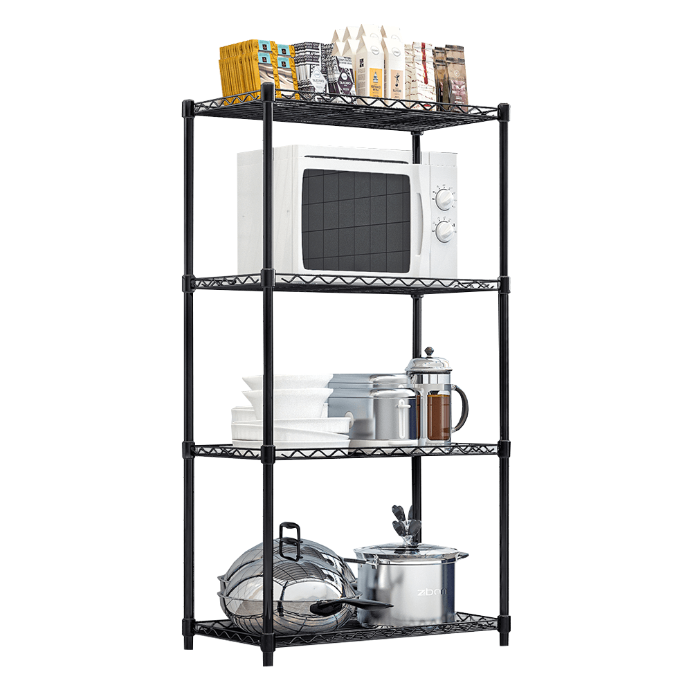 Etajera SUER TYP 1, negru, metal, 56x35x120 cm